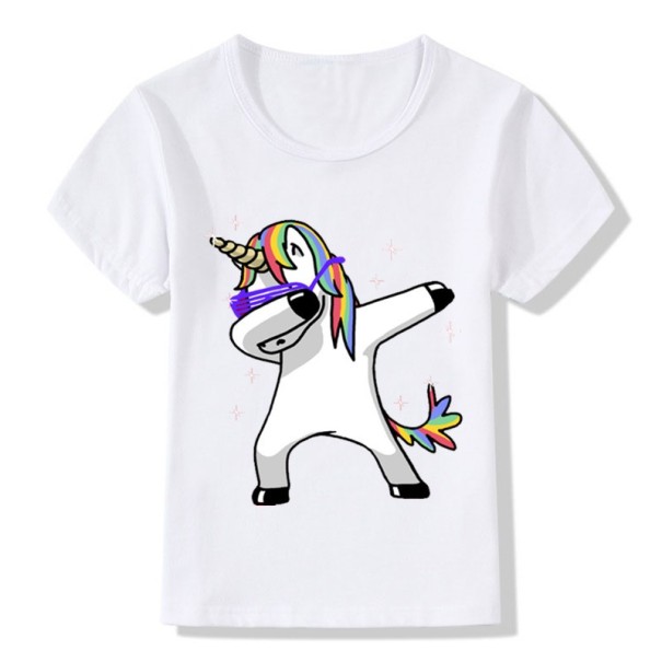 T-Shirt für Mädchen dabbing J622 5 Einhorn