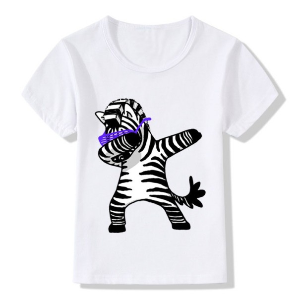 T-Shirt für Mädchen dabbing J622 8 Zebra