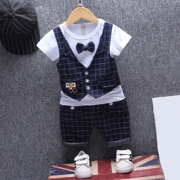 T-shirt garçon avec gilet et shorts L1141 4 E