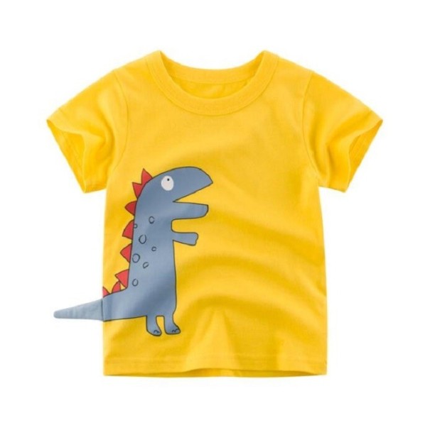 T-shirt garçon avec impression d'animal jaune 5