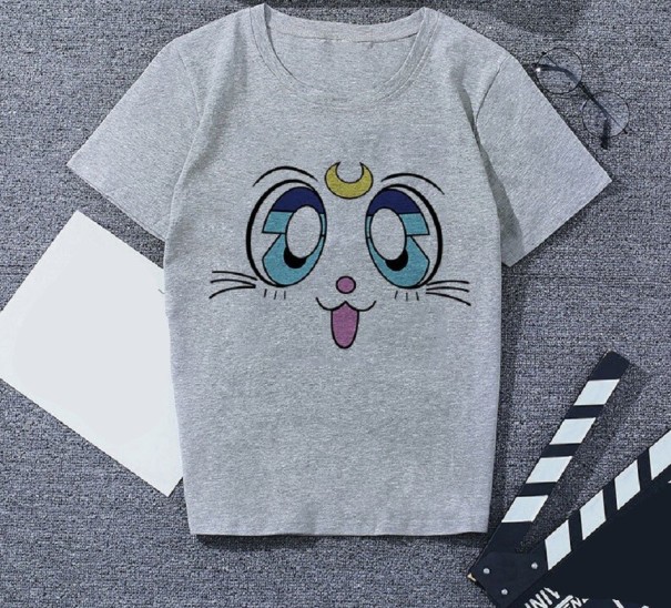 T-shirt gris pour femme avec impression M 9