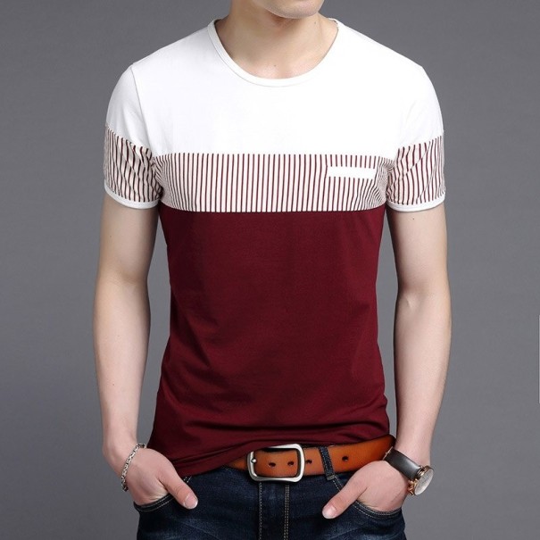 T-shirt herr T2395 vinröd L