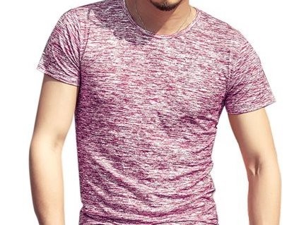 T-shirt moderne pour hommes J2942 rose S