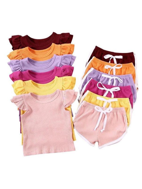 T-shirt och shorts för flickor L1118