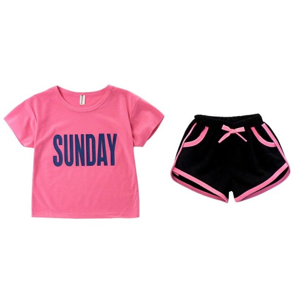 T-shirt och shorts för flickor L1421 8