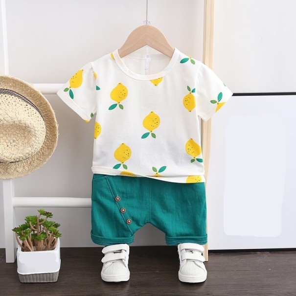 T-shirt och shorts för pojkar L1622 12-24 månader C