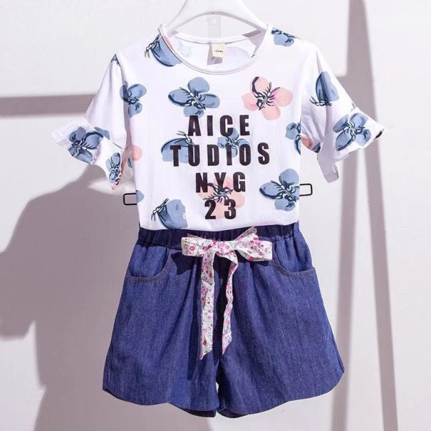 T-shirt och shorts för tjejer L1236 8 C