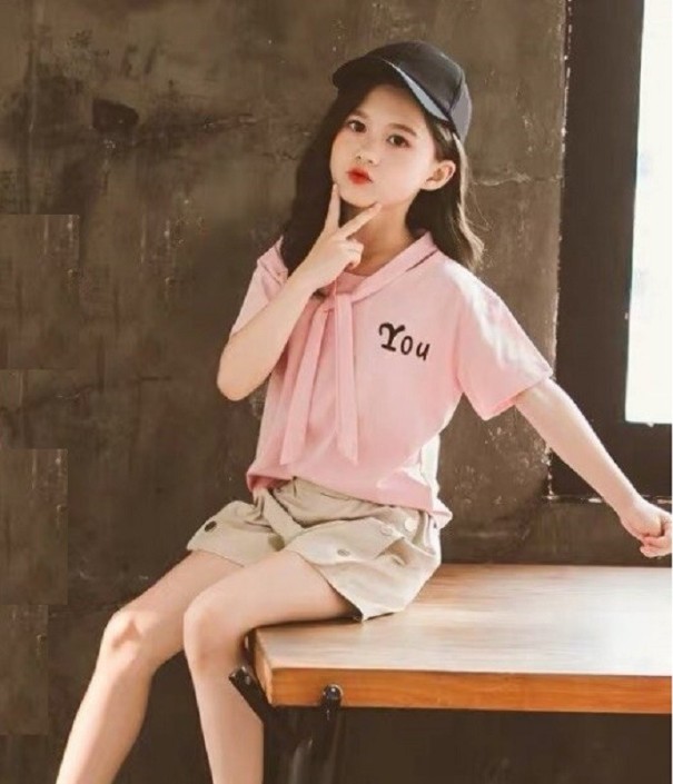 T-shirt och shorts för tjejer L1545