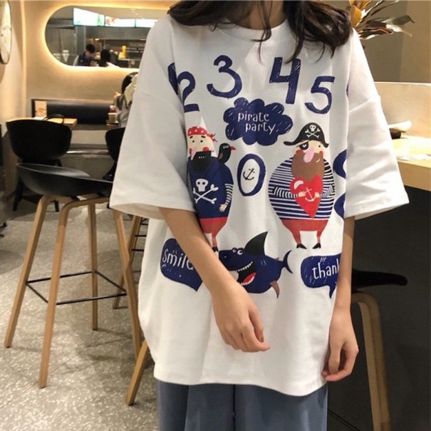 T-shirt oversize pour femmes avec imprimé S 8