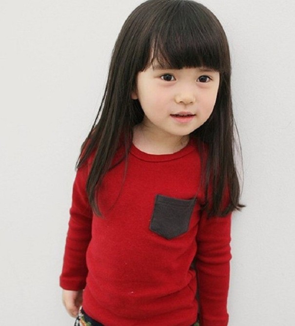 T-shirt pour enfants à manches longues B1472 rouge 5