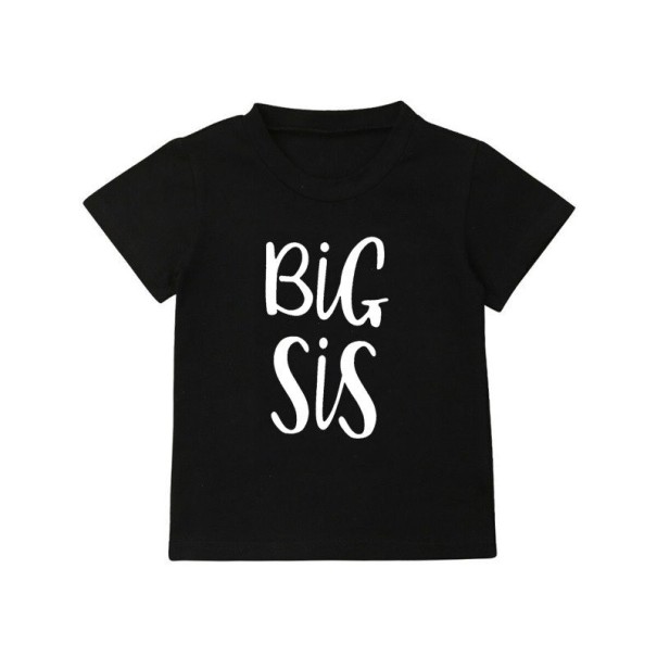 T-shirt pour enfants pour frères et sœurs noir 10 A