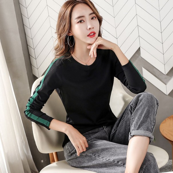 T-shirt pour femmes à rayures noir S