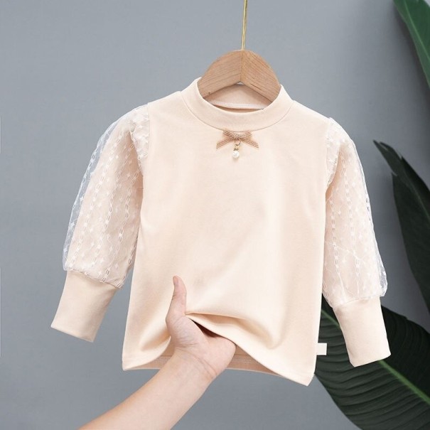 T-shirt pour fille à manches longues B1648 18-24 mois A
