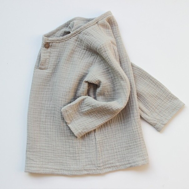 T-shirt pour garçon à manches longues gris clair 2