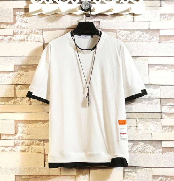 T-shirt pour hommes T2033 blanc M