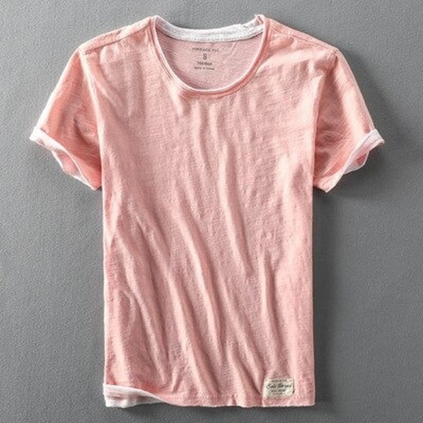 T-shirt pour hommes T2068 rose M