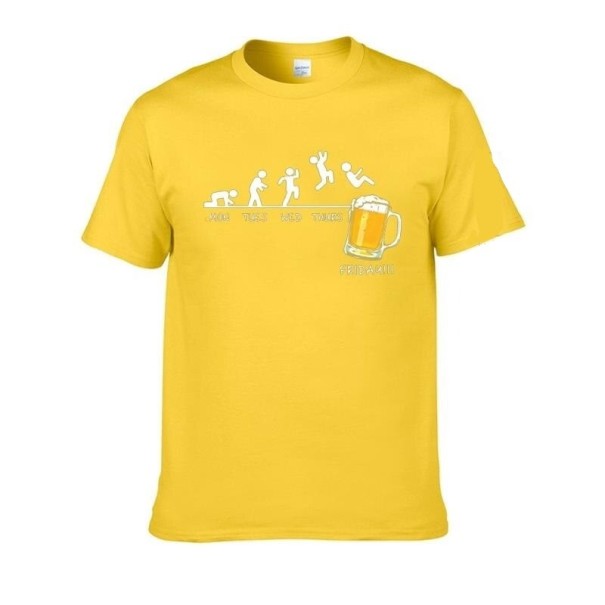 T-shirt pour hommes T2265 jaune XXL