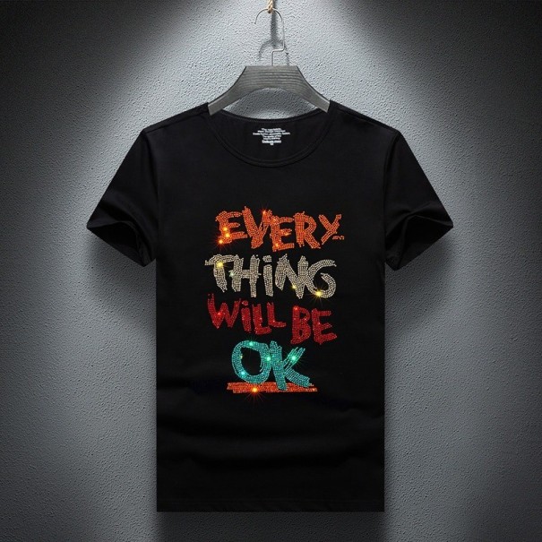 T-shirt pour hommes T2394 noir XS