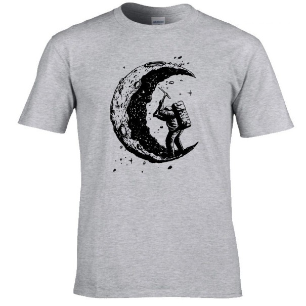 T-shirt stylé pour homme avec la lune J3242 gris XXL