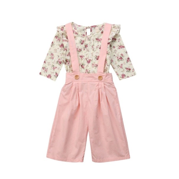 T-Shirt und Hose mit Blumenmuster für Mädchen 5