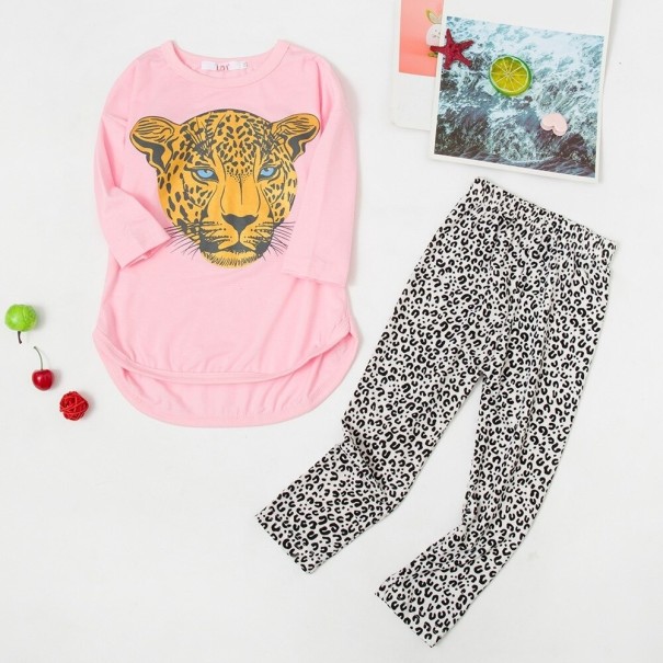 T-Shirt und Leggings für Mädchen L1354 rosa 5