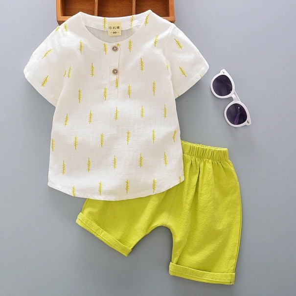 T-Shirt und Shorts für Jungen L1629 gelb 12-18 Monate