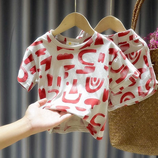 T-Shirt und Shorts für Jungen L1646 weiß 18-24 Monate