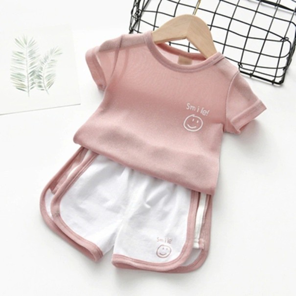 T-Shirt und Shorts für Mädchen L1493 rosa 8