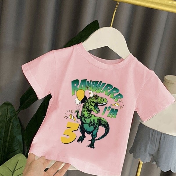 T-Shirt zum Kindergeburtstag B1477 hellrosa 5 B