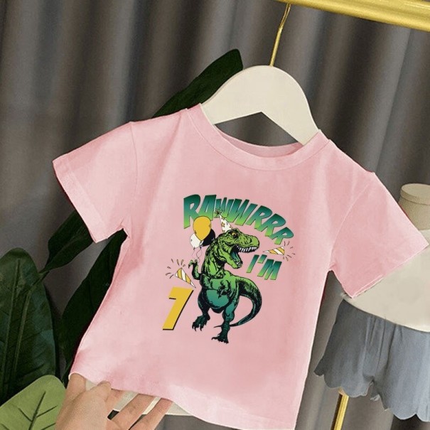 T-Shirt zum Kindergeburtstag B1477 hellrosa 8 F