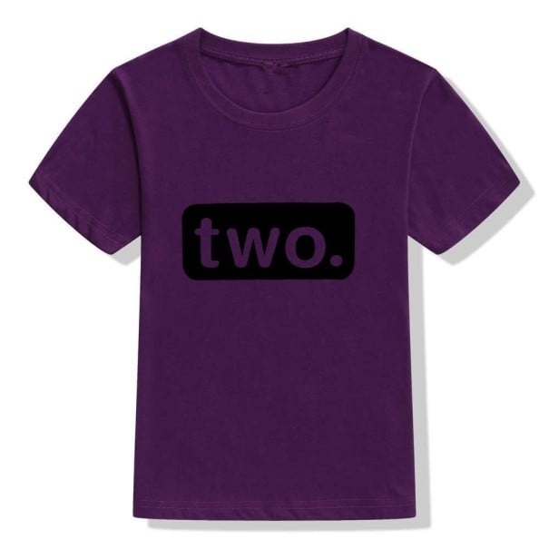 T-Shirt zum Kindergeburtstag B1578 dunkelviolett 3 B