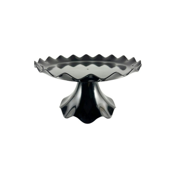 Taartstandaard 24 cm Hoogte 12 cm Decoratieve standaard voor taartjes en desserts Serveerstandaard bruiloft feest zwart