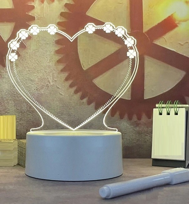 Tabella LED in acrilico a forma di cuore 1