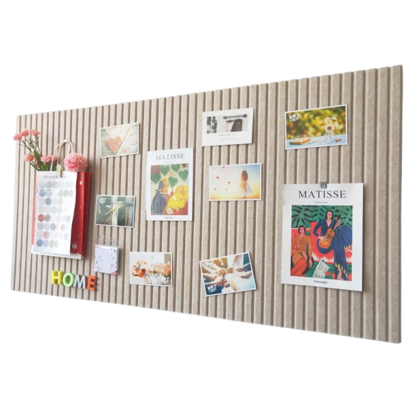 Tableau en feutre mural pour notes 40 × 60 cm Tableau en feutre autocollant de couleur claire pour photos notes bureau et maison beige