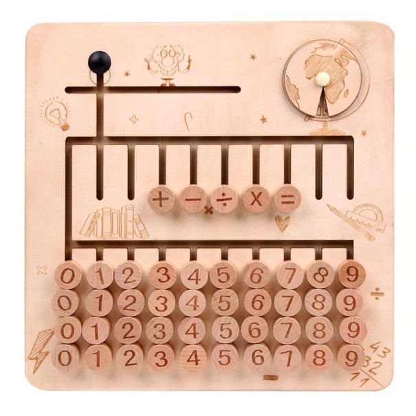 Tableau mathématique en bois 1