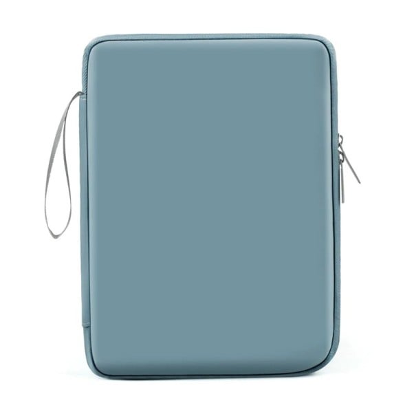 Tablet-Hülle mit Reißverschluss 31 x 23 x 3 cm aus Wildleder mit Innentaschen für Kabel und Zubehör für Reisen im Rucksack oder in der Tasche blau