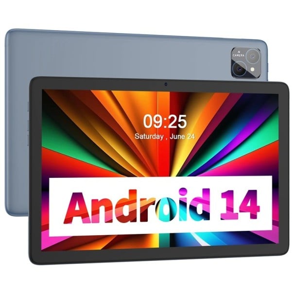 Tablet PRITOM TAB11 Android 14 s 10,1" IPS displejem 1280 x 800 osmijádrový procesor 128 GB WiFi 6 baterie 8000 mAh tmavě šedý na hry 1