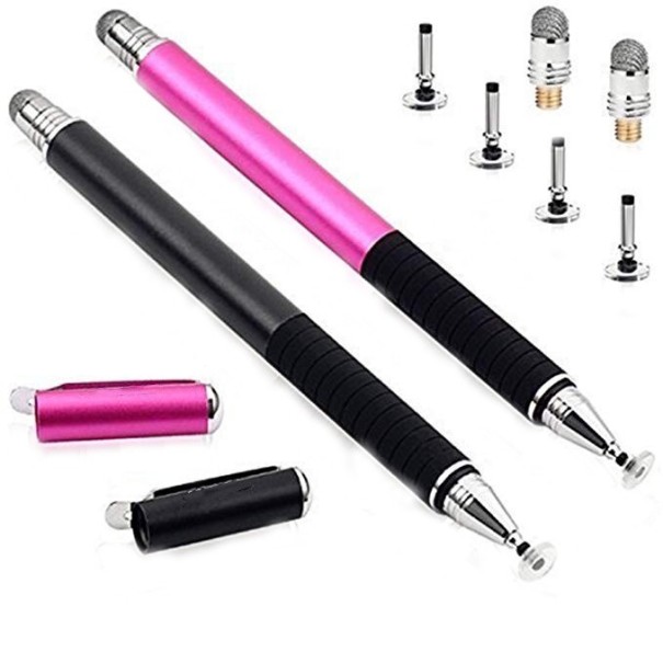 Tablet stylus penne med tilbehør 2 stk. rosa
