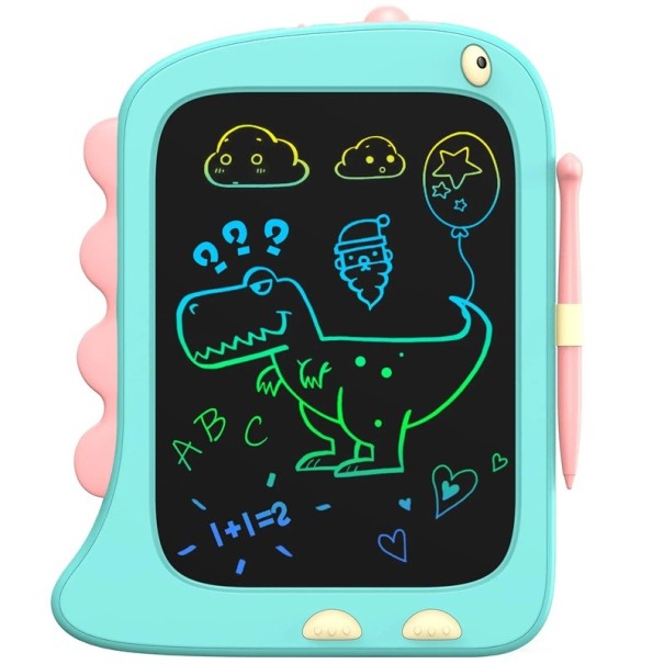 Tablette LCD à dessiner pour enfants 22 cm Tableau électronique coloré avec stylo Jouet pour garçons et filles Dessin Écriture Amusement bleu