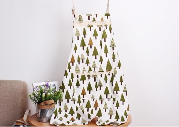 Tablier de cuisine avec impression d'arbres 1