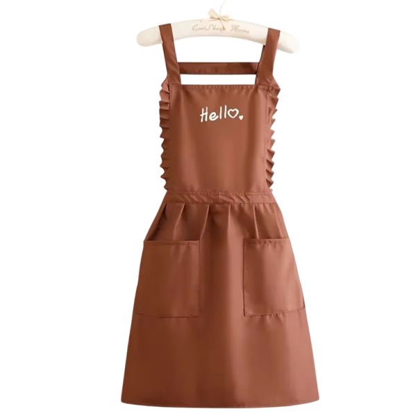 Tablier imperméable 75 x 84 cm Uniforme de travail barista Restaurant Hôtel Jardinage Cuisine Cuisine Matériau résistant Stylé marron