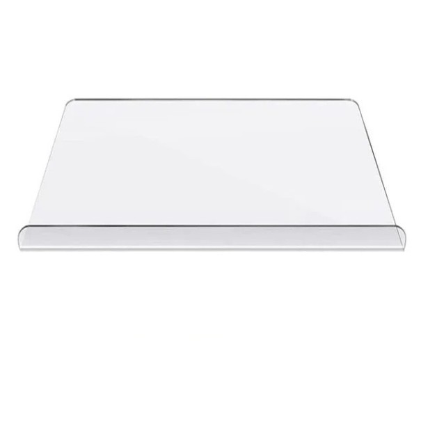 Tabuleiro de corte transparente com borda 40 x 30 cm Tabuleiro de cozinha antiderrapante Tabuleiro de plástico resistente Fácil manutenção 1
