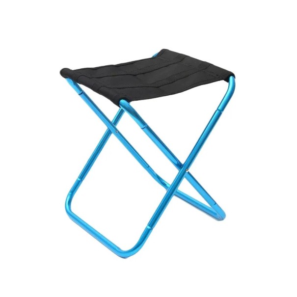 Taburete plegable para acampar, 25,4 x 22 x 27 cm, taburete portátil ligero para acampar, picnic, pesca, jardín, asientos al aire libre azul
