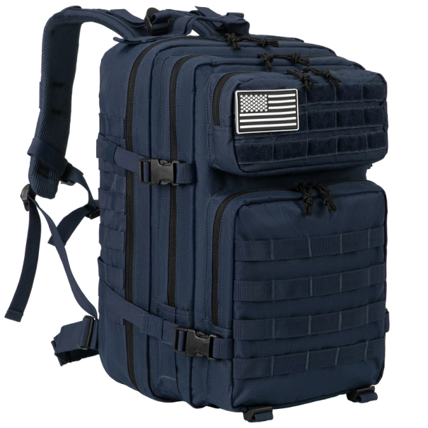 Tactical Backpack Camping Backpack Large Capacity Backpack Hiking Backpack with Multiple Pockets 45 L 50 x 30 cm dark blue
