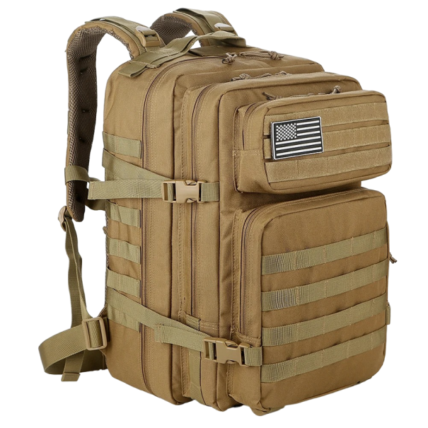 Tactical Backpack Camping Ryggsäck Stor kapacitet Ryggsäck Vandringsryggsäck med flera fickor 45L 50 x 30cm
