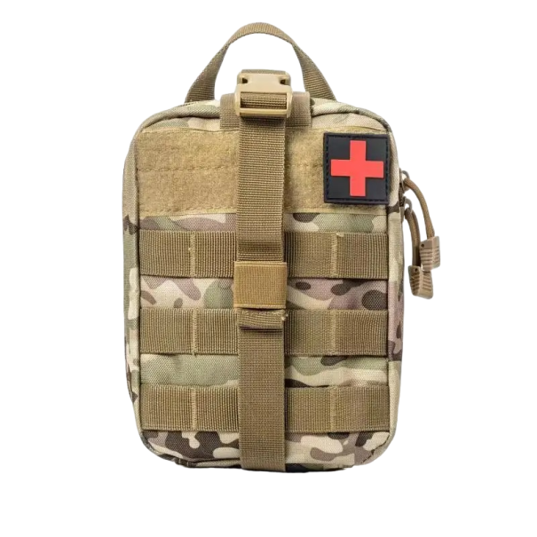 Tactische medische medische rugzak Tactische militaire rugzak Medische tas met meerdere zakken Tactische EHBO-doos 21 x 15 x 10 cm bruin