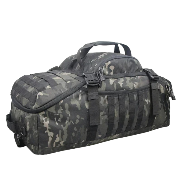 Tactische militaire tas, kampeertas, grote capaciteit, wandeltas met meerdere zakken, militaire rugzak, 60L waterdicht, 58 x 30 cm, camouflagepatroon