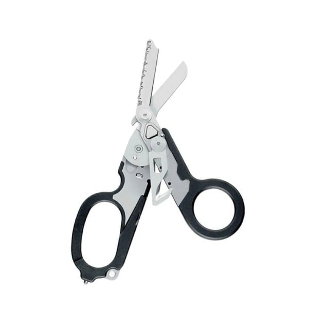 Tactische opvouwbare reddingsschaar 20,7 × 9 cm multifunctioneel EDC gereedschap voor EHBO-kits, outdoor en noodgebruik zwart