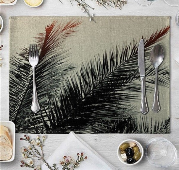 Tafeldecoratie met tropische bladeren 1