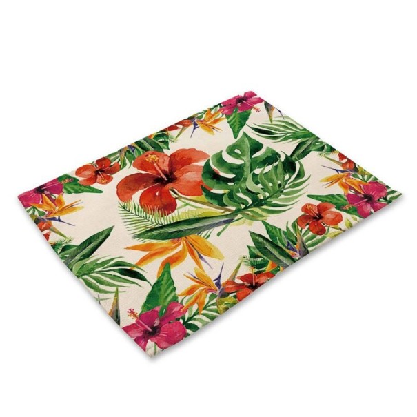 Tafeldecoratie met tropische bloemen 6